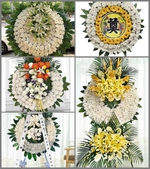 山东青岛即墨市龙泉街道潘家泊村花圈速递